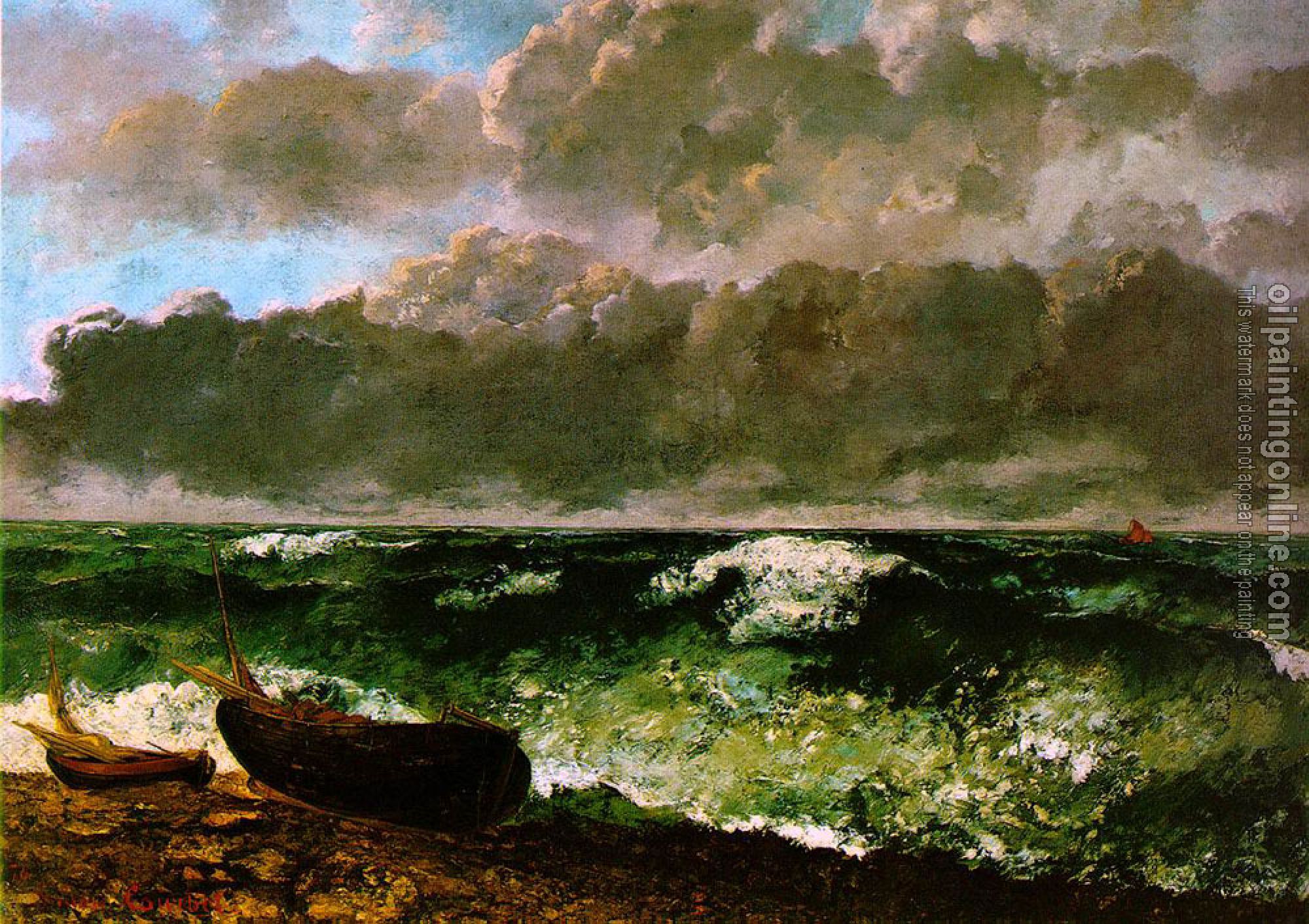 Courbet, Gustave - The Stormy Sea( The Wave)